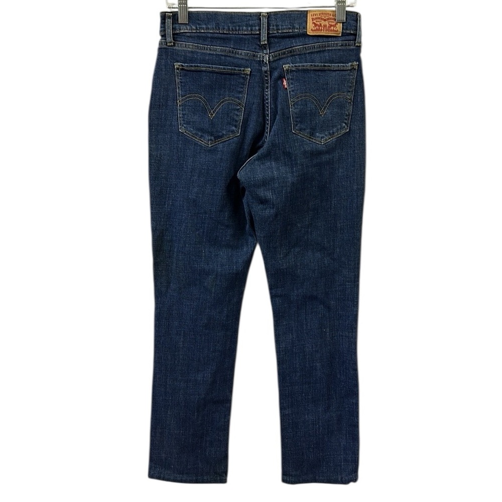 Levis Sculpt Classic Straight Leg Denim Mid Rise Blue Jeans Cotton Blend Size 27 - Picture 3 of 11